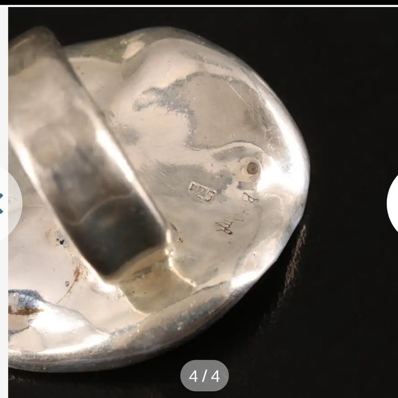 Vintage Bat Ami 925 electro form art deco ring sz 6.75 - Picture 3 of 3